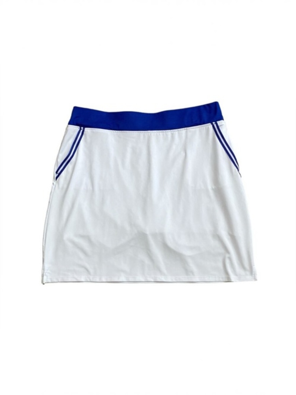 Court Haley Tennis Skort Womens Medium White Blue Pull On Athletic Golf Skirt